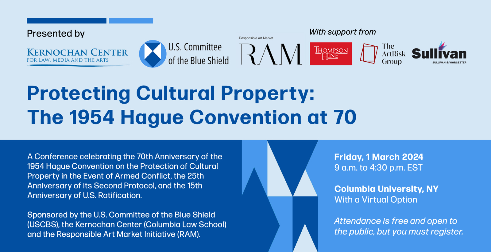 Protecting Cultural Property: The 1954 Hague Convention at 70